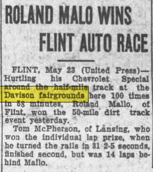 Davison Fairgrounds - May 1927 Article (newer photo)